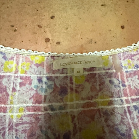 LoveShackFancy Pink and Yellow Floral Top - Picture 4 of 4
